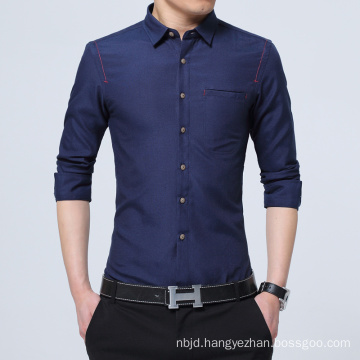 Men′s Shirt Long Sleeve Slim Fit Shirt Casual Spring High Quality Men′s Shirts